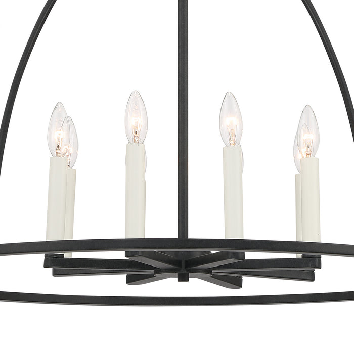 Crystorama ABB-3008-BK Abbott Eight Light Chandelier Black Alternate Image 4.jpg