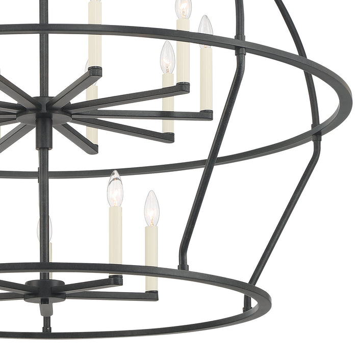 Crystorama ABB-3029-BK Abbott 15 Light Chandelier Black Alternate Image 4.jpg