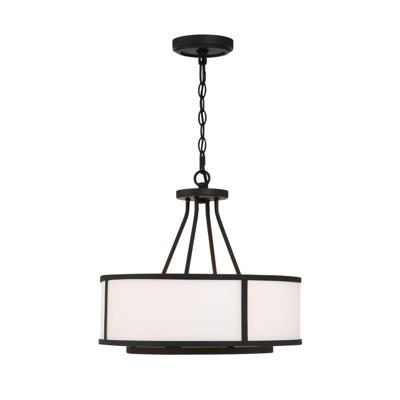 Crystorama BRY-8004-BF Bryant Four Light Chandelier Black Forged Alternate Image 2.jpg