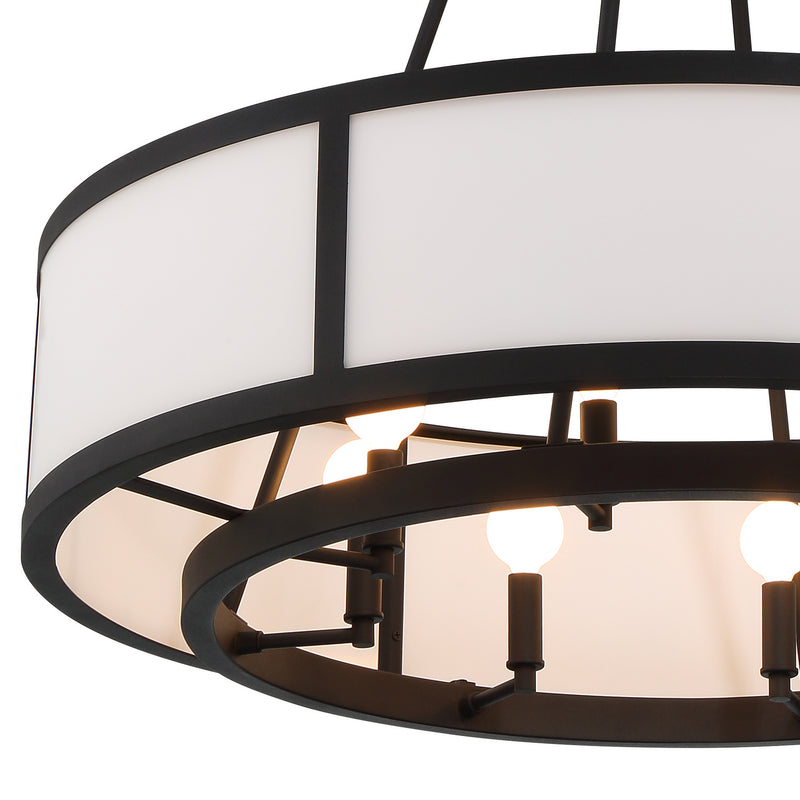 Crystorama BRY-8008-BF Bryant Eight Light Chandelier Black Forged Alternate Image 4.jpg