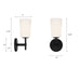 Crystorama COL-101-BK Colton One Light Wall Sconce Black Alternate Image 4.jpg
