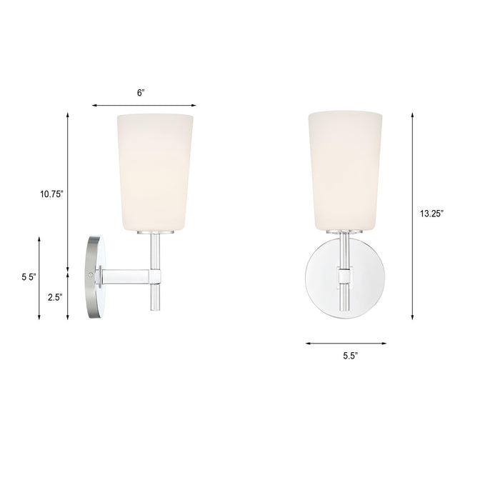 Crystorama COL-101-CH Colton One Light Wall Sconce Polished Chrome Alternate Image 4.jpg