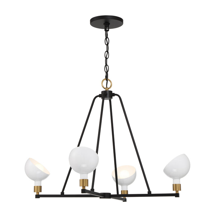 Crystorama GIG-814-BK-AG Gigi Four Light Chandelier Black / Aged Brass Alternate Image.jpg