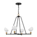 Crystorama GIG-814-BK-AG Gigi Four Light Chandelier Black / Aged Brass Alternate Image 2.jpg