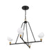 Crystorama GIG-814-BK-AG Gigi Four Light Chandelier Black / Aged Brass Alternate Image 4.jpg