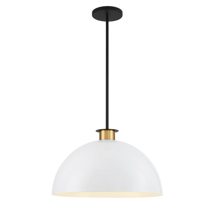 Crystorama GIG-815-BK-AG Gigi One Light Pendant Black / Aged Brass Alternate Image.jpg