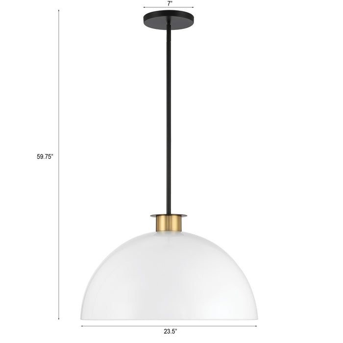 Crystorama GIG-815-BK-AG Gigi One Light Pendant Black / Aged Brass Alternate Image 4.jpg