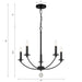 Crystorama MIL-8005-BK Mila Five Light Chandelier Black Alternate Image 4.jpg