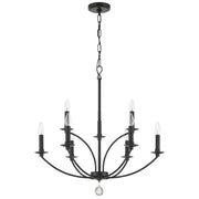 Crystorama MIL-8009-BK Mila Nine Light Chandelier Black Alternate Image.jpg