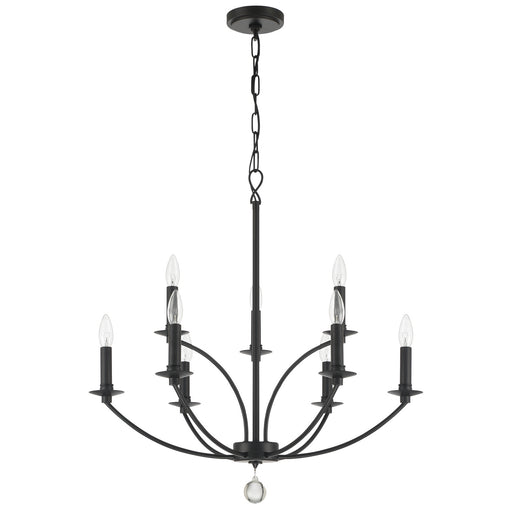 Crystorama MIL-8009-BK Mila Nine Light Chandelier Black Alternate Image.jpg