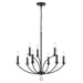 Crystorama MIL-8009-BK Mila Nine Light Chandelier Black Alternate Image 2.jpg