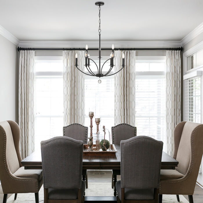 Crystorama MIL-8009-BK Mila Nine Light Chandelier Black Alternate Image 4.jpg