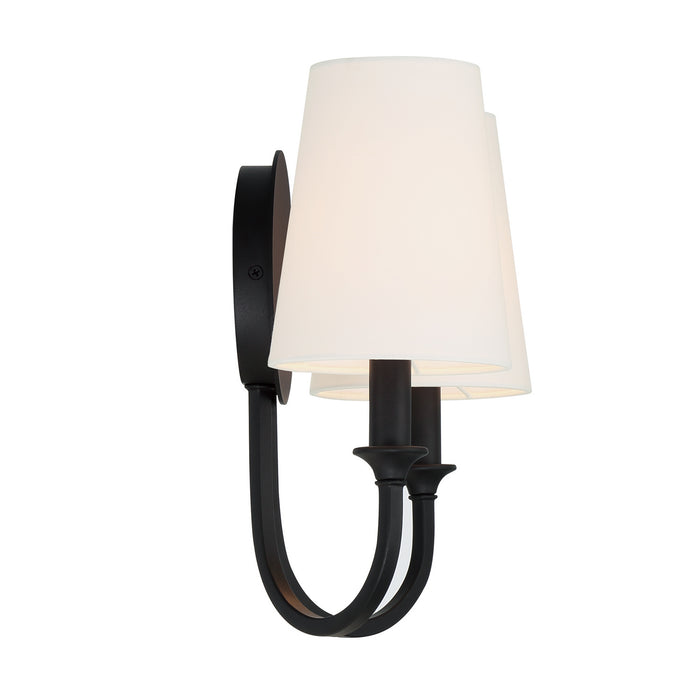 Crystorama PAY-922-BF Payton Two Light Wall Sconce Black Forged Alternate Image 2.jpg