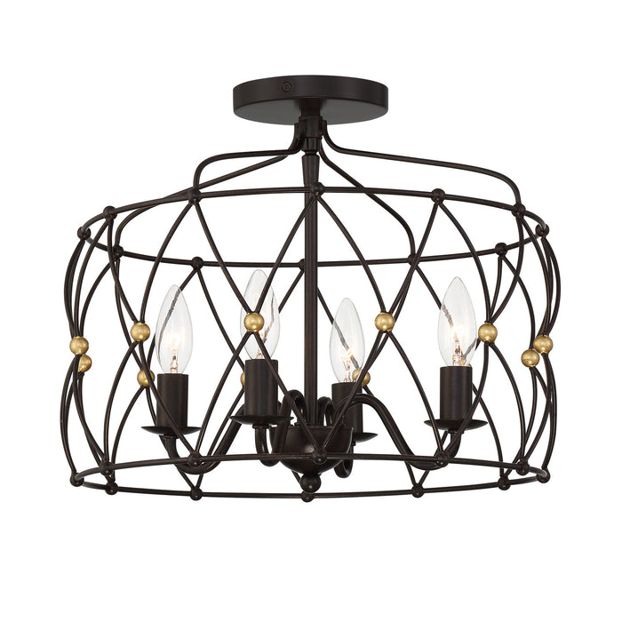 Crystorama ZUC-A9030-EB-GA_CEILING Zucca Four Light Semi Flush Mount English Bronze / Antique Gold Alternate Image.jpg