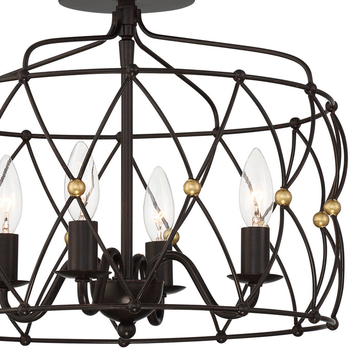 Crystorama ZUC-A9030-EB-GA_CEILING Zucca Four Light Semi Flush Mount English Bronze / Antique Gold Alternate Image 4.jpg
