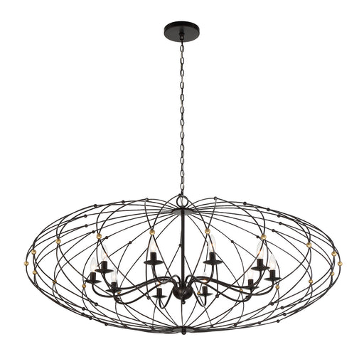 Crystorama ZUC-A9039-EB-GA Zucca Ten Light Chandelier English Bronze / Antique Gold Alternate Image.jpg