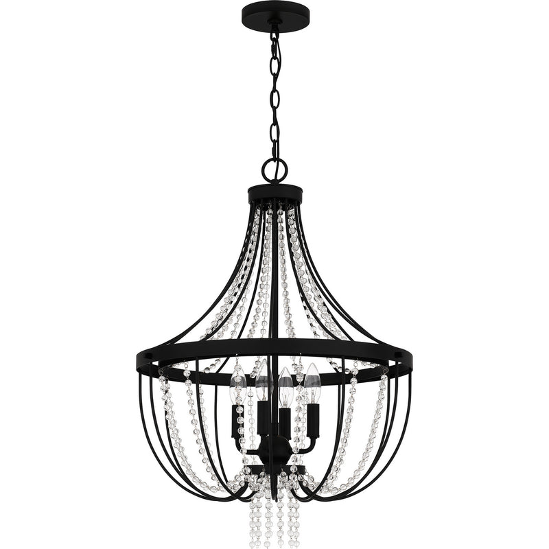 Quoizel ADL2820MBK Adelaide Four Light Pendant, Matte Black Alternate Image.jpg