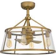 Quoizel BAW3122WS Barlow Four Light Fandelier, Weathered Brass Alternate Image.jpg