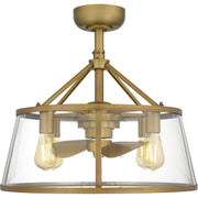 Quoizel BAW3122WS Barlow Four Light Fandelier, Weathered Brass Alternate Image 2.jpg