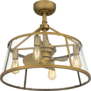 Quoizel BAW3122WS Barlow Four Light Fandelier, Weathered Brass Alternate Image 3.jpg