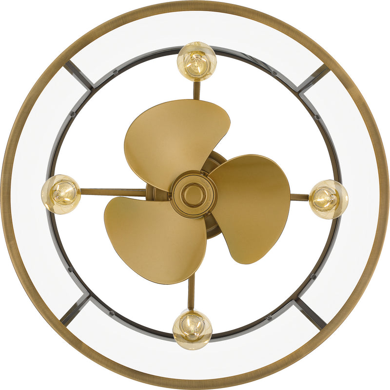Quoizel BAW3122WS Barlow Four Light Fandelier, Weathered Brass Alternate Image 4.jpg