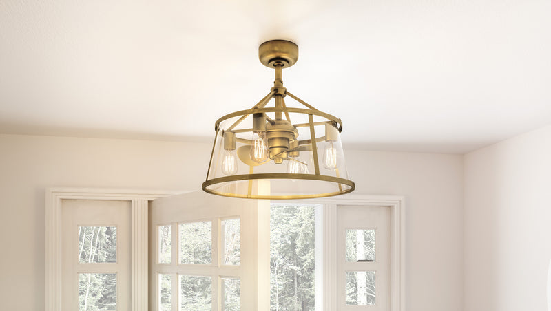 Quoizel BAW3122WS Barlow Four Light Fandelier, Weathered Brass Alternate Image 7.jpg