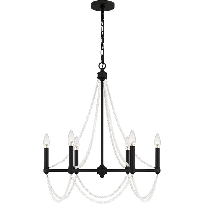 Quoizel BGA5021MBK Brigitta Six Light Chandelier, Matte Black Alternate Image 2.jpg