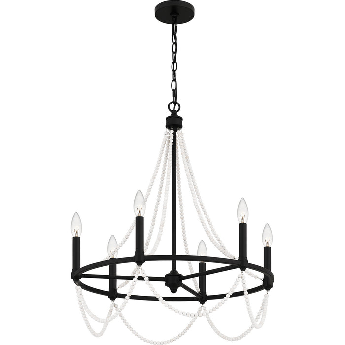 Quoizel BGA5021MBK Brigitta Six Light Chandelier, Matte Black Alternate Image 3.jpg