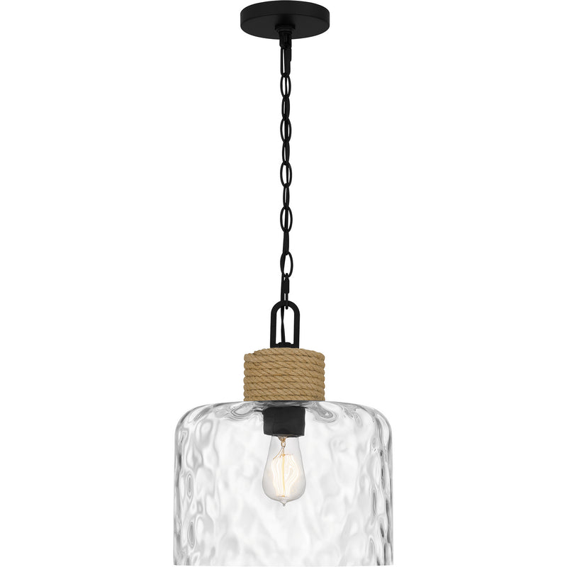 Quoizel BTC1512MBK Baltic One Light Mini Pendant, Matte Black Alternate Image 2.jpg