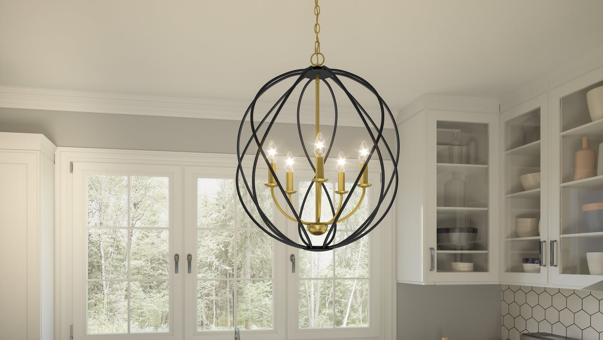 Quoizel BYN2824AB Bryn Five Light Pendant, Aged Brass Alternate Image 7.jpg