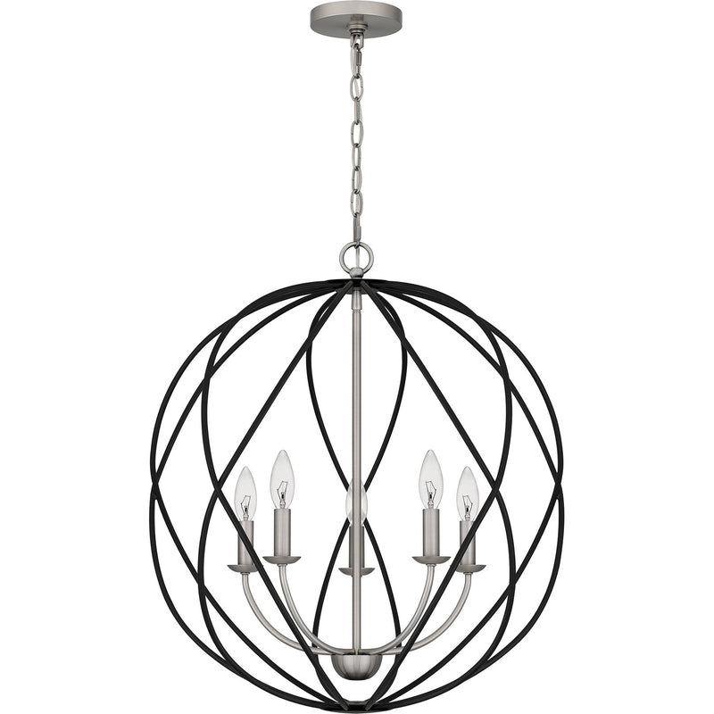 Quoizel BYN2824AN Bryn Five Light Pendant, Antique Nickel Alternate Image.jpg