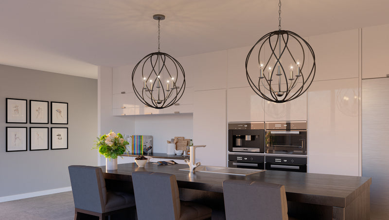 Quoizel BYN2824AN Bryn Five Light Pendant, Antique Nickel Alternate Image 6.jpg
