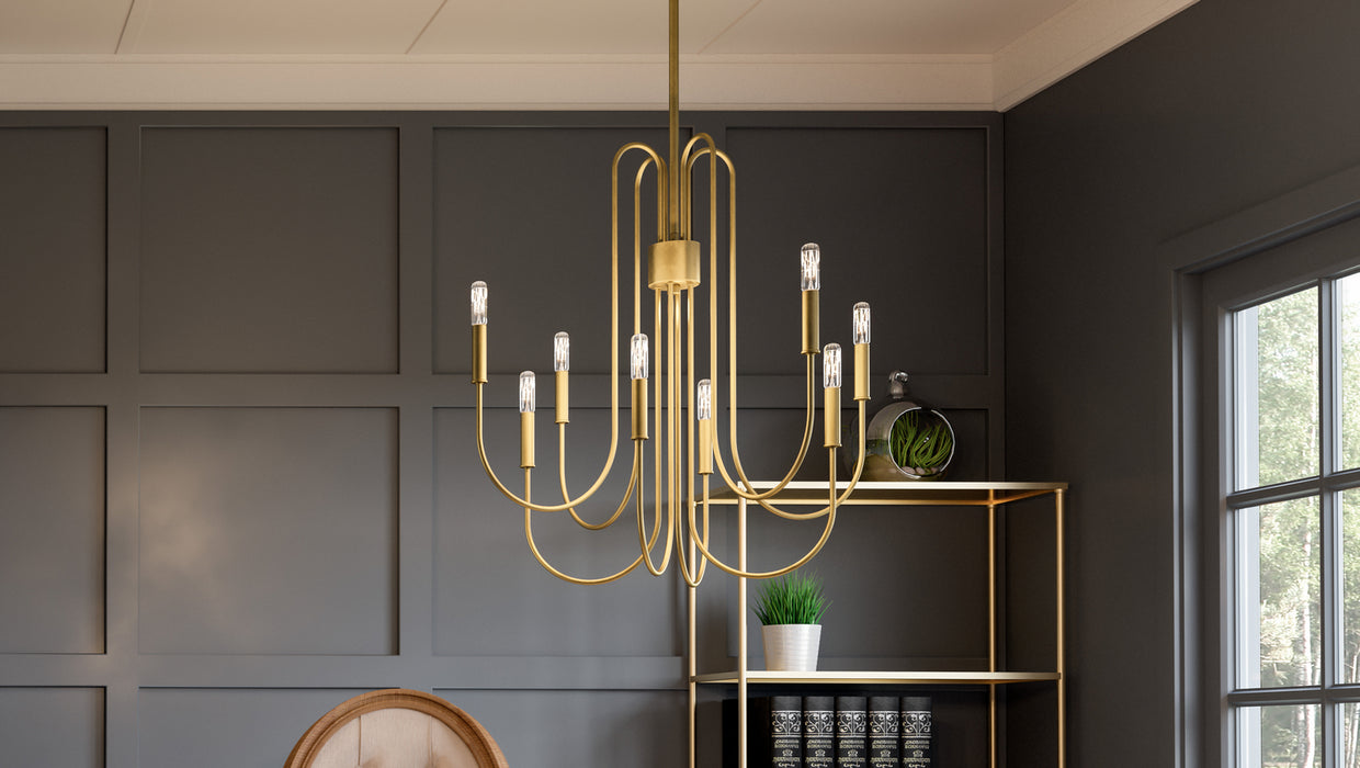 Quoizel CBR5028BWS Cabry Eight Light Chandelier, Brushed Weathered Brass Alternate Image 6.jpg