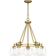Quoizel CLD5025AB Celadon Five Light Chandelier, Aged Brass Alternate Image 2.jpg