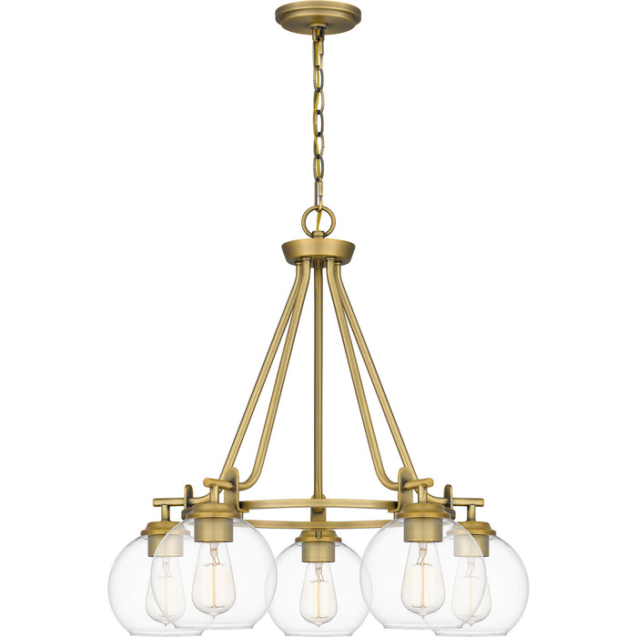 Quoizel CLD5025AB Celadon Five Light Chandelier, Aged Brass Alternate Image 2.jpg