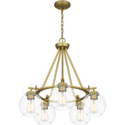 Quoizel CLD5025AB Celadon Five Light Chandelier, Aged Brass Alternate Image 3.jpg