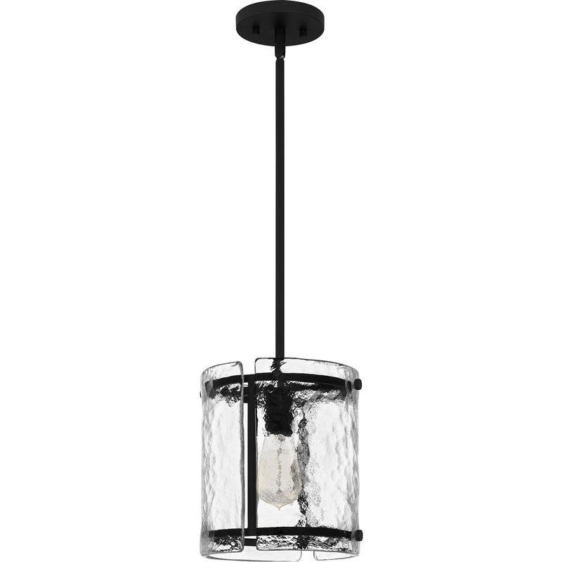 Quoizel FTS1509EK Fortress One Light Mini Pendant, Earth Black Alternate Image.jpg
