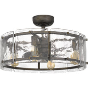 Quoizel FTS3124MM Fortress Four Light Fandelier, Mottled Silver Alternate Image.jpg
