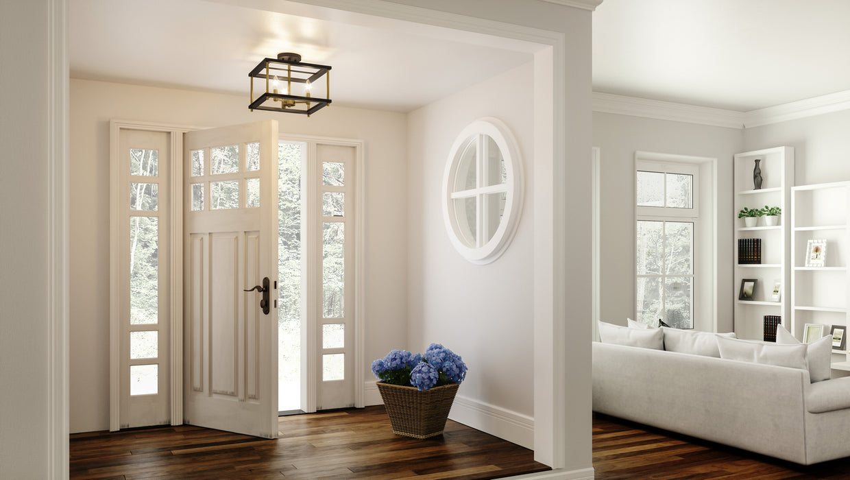 Quoizel KNW1713MBK Kynwyd Three Light Semi Flush Mount, Matte Black Alternate Image.jpg