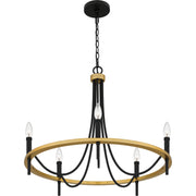 Quoizel LGR5026MBK Legare Five Light Chandelier, Matte Black Alternate Image 3.jpg
