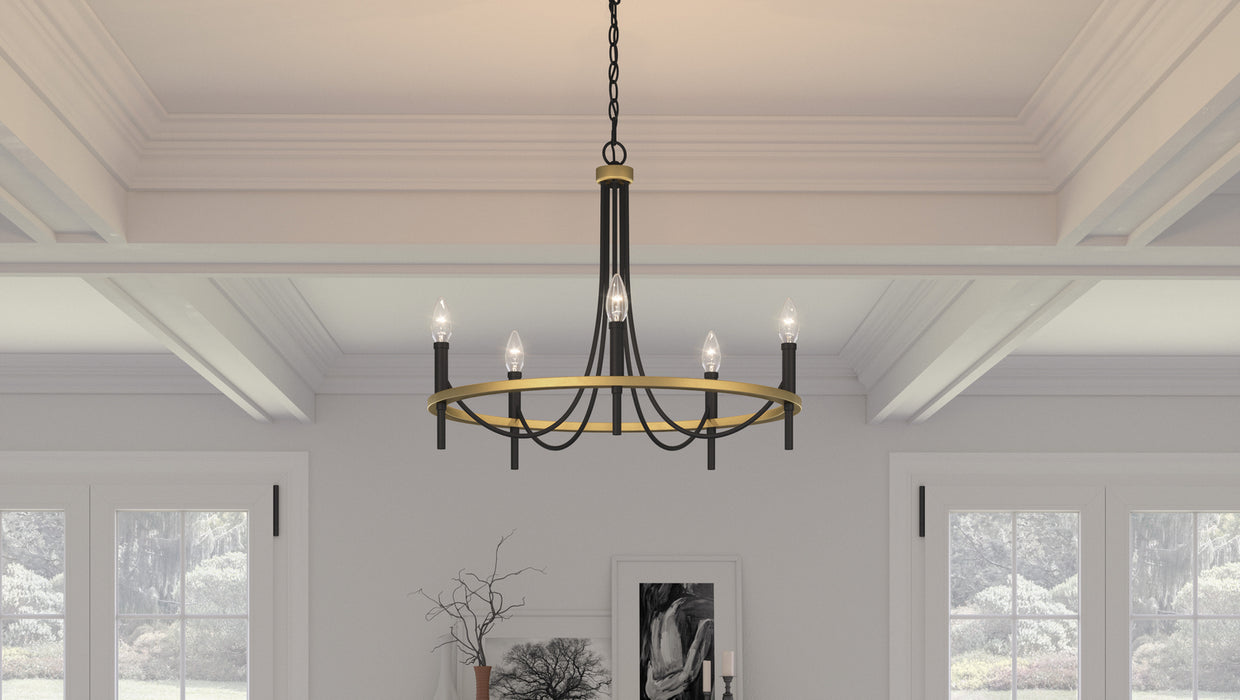 Quoizel LGR5026MBK Legare Five Light Chandelier, Matte Black Alternate Image 7.jpg