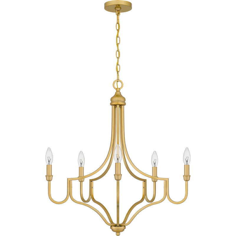 Quoizel MAB5026LG Mabel Five Light Chandelier, Light Gold Alternate Image.jpg