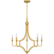 Quoizel MAB5026LG Mabel Five Light Chandelier, Light Gold Alternate Image 2.jpg