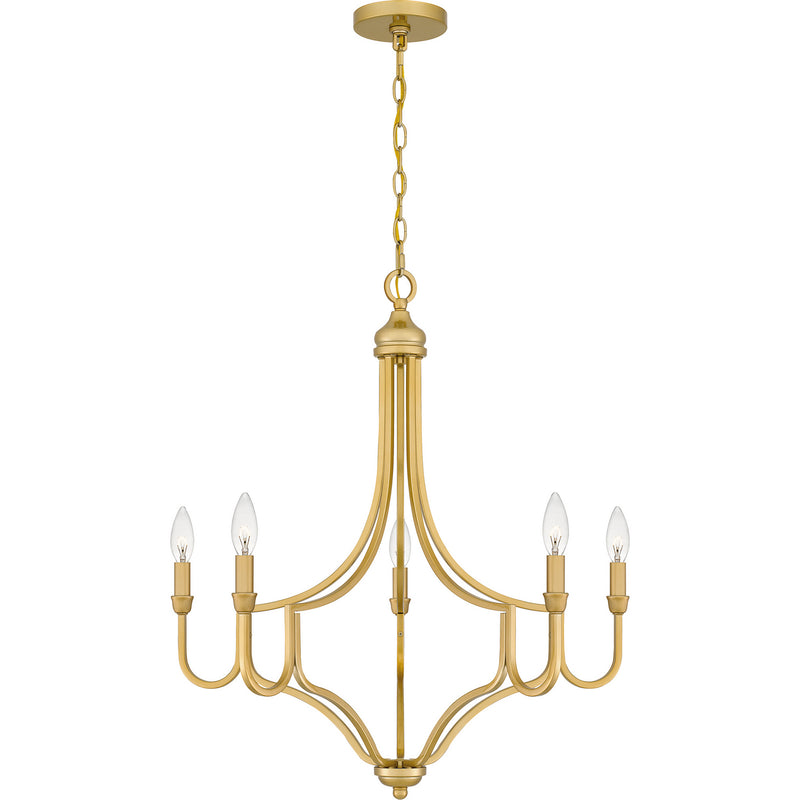 Quoizel MAB5026LG Mabel Five Light Chandelier, Light Gold Alternate Image 2.jpg