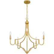 Quoizel MAB5026LG Mabel Five Light Chandelier, Light Gold Alternate Image 3.jpg