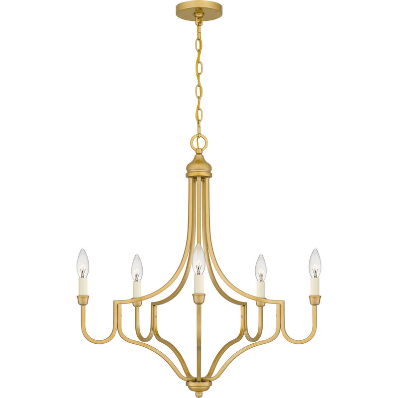 Quoizel MAB5026LG Mabel Five Light Chandelier, Light Gold Alternate Image 4.jpg