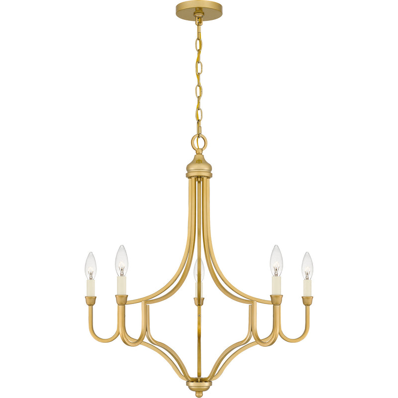 Quoizel MAB5026LG Mabel Five Light Chandelier, Light Gold Alternate Image.jpg