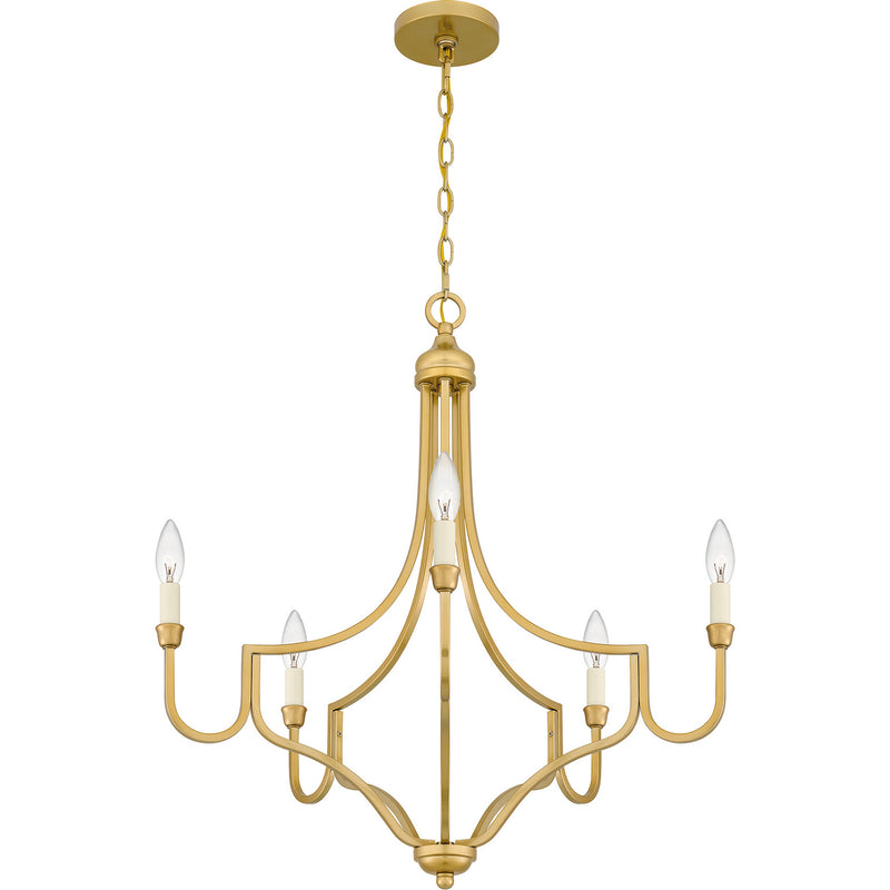 Quoizel MAB5026LG Mabel Five Light Chandelier, Light Gold Alternate Image 6.jpg