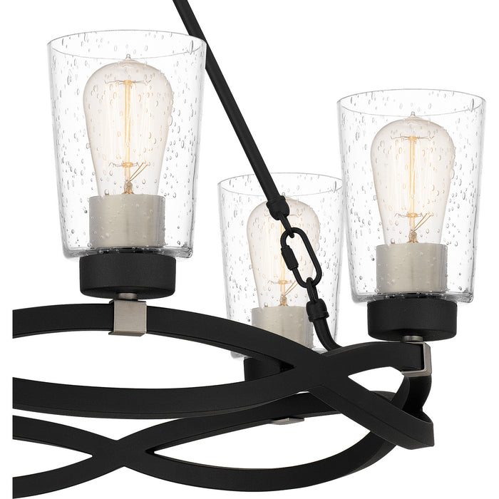 Quoizel OLK5025EK Overlook Six Light Chandelier, Earth Black Alternate Image 4.jpg