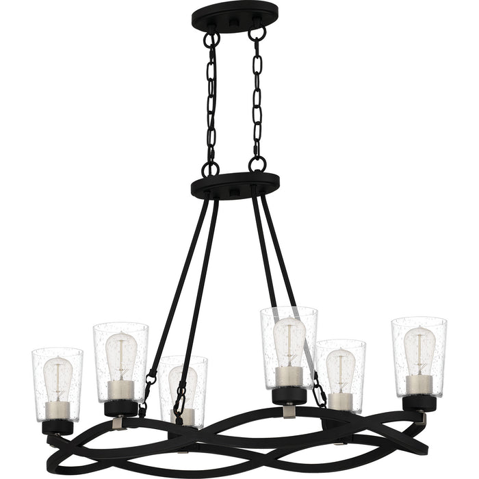 Quoizel OLK632EK Overlook Six Light Island Chandelier, Earth Black Alternate Image.jpg